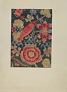 Crewel Embroidered Panel by Phyllis Dorr