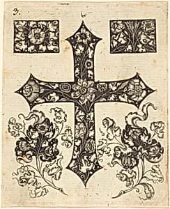 Cross Embellished with Flowers by Johannes Hanias