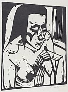 Crouching Woman (Hockende) by Erich Heckel