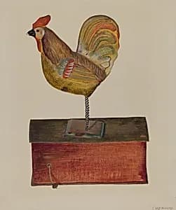 Crowing Cock by Chris Makrenos
