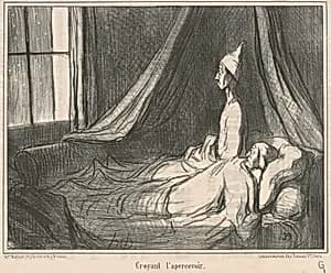 Croyant l'apercevoir ... by Honoré Daumier