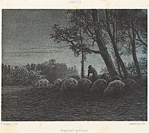 Crépuscule poetique (Poetical Twilight) by Charles Émile Jacque