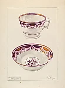 Cup and Saucer by Thomas Holloway