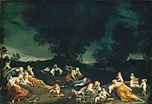 Cupids Disarming Sleeping Nymphs by Giuseppe Maria Crespi