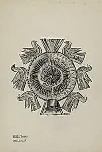 Cut Tin Candleholder by Irene M. Burge