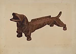 Dachsund Foot Scraper by Henrietta S. Hukill