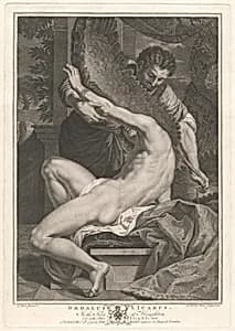 Daedalus and Icarus by Georg Siegmund Facius, and Johann Gottlieb Facius, after Charles Le Brun