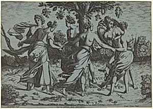 Dance of the Dryades by Probably French 16th Century after Pierre Milan after Rosso Fiorentino
