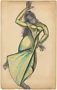 Dancer in Green by Max Weber