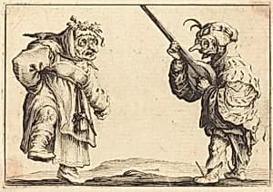 Dancers with Lute by Jacques Callot