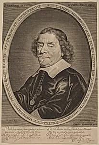 Daniel Heinsius by Jonas Suyderhoff after Jacob Fransz van der Merck