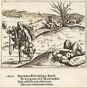 David Beheads Goliath by Augustin Hirschvogel