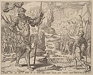 David Meeting Goliath by after Maerten van Heemskerck