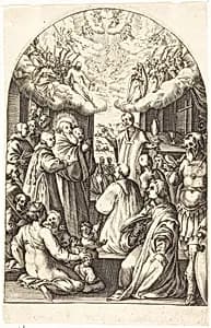 Death of Saint Benedict by Jacques Callot
