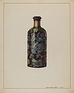Decorated Bottle by J. Howard Iams