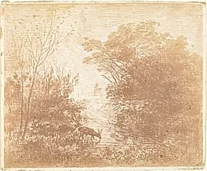 Deer (Les Cerfs) by Charles-François Daubigny