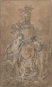 Design for a Funeral Monument by François Boucher