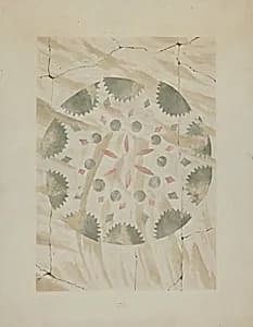 Detail of Stencilled Wall by Ray Holden