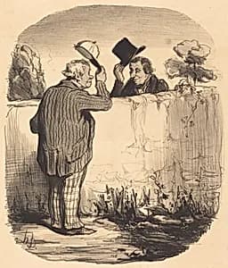 Deux bons voisins by Honoré Daumier