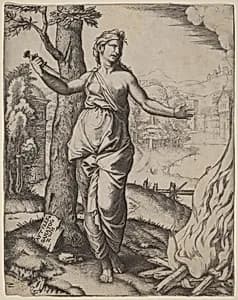 Dido by Marcantonio Raimondi after Raphael
