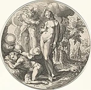 Dies VI (Sixth Day) by Jan Muller, after Hendrick Goltzius