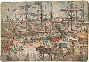 Docks, East Boston by Maurice Prendergast