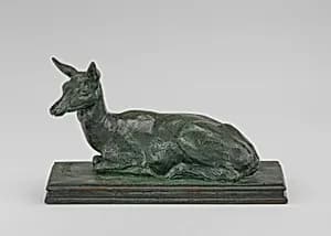 Doe Reclining by Antoine-Louis Barye