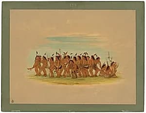 Dog Dance - Sioux by George Catlin