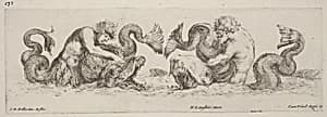 Dolphins and Tritons by Stefano Della Bella