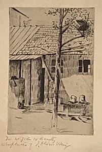 Dooryard, Buckets and Tree by Julian Alden Weir