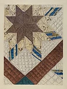 Double Star Patchwork Quilt by Maud M. Holme
