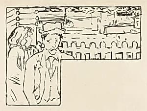 Départ des amis by Pierre Bonnard