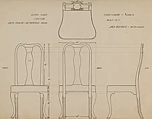 Drawing for Chair by Jack Bochner