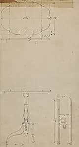 Drawing of Table by Hans Westendorff