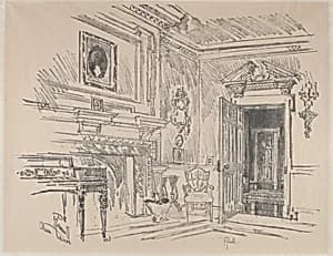 Drawing Room at Cliveden by Joseph Pennell