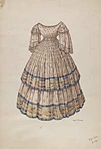 Dress with Hoop Skirt by Mary E. Humes