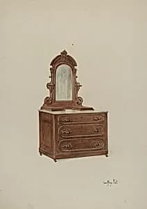 Dresser with Marble Top by Geoffrey Holt