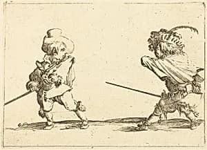 Duel of Two Dwarfs by Stefano Della Bella