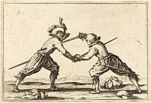 Duel with Swords by Jacques Callot