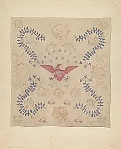 Eagle and Stars Bedspread