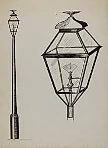 Eagle Lamp and Post by Florence Huston