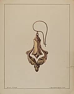 Earrings by J. Howard Iams