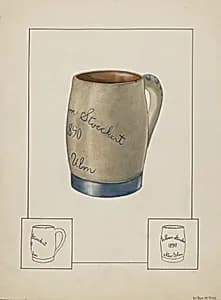 Earthenware Beer Mug by Wilbur M Rice