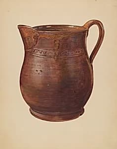 Earthenware Pitcher by Mina Lowry