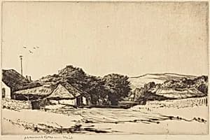East Blatchington by Sir Muirhead Bone
