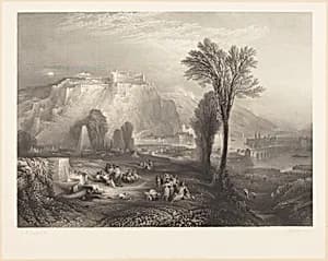 Ehrenbreitstein by John Pye after Joseph Mallord William Turner
