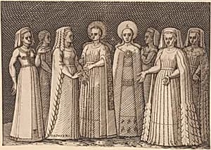 Eight Ladies in Ancient Costumes by Melchior Lorch