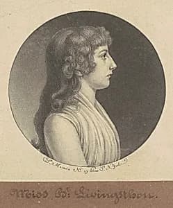 Elizabeth Livingston by Charles B. J. Févret de Saint-Mémin