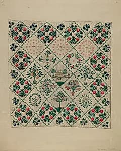 Embroidered Applique Quilt