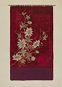 Embroidered Banner by Evelyn Bailey